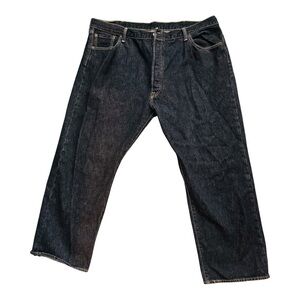 Men’s Levi’s 501 jeans, Shrink-to-Fit Black, button fly, laundered 46 x 30, EUC